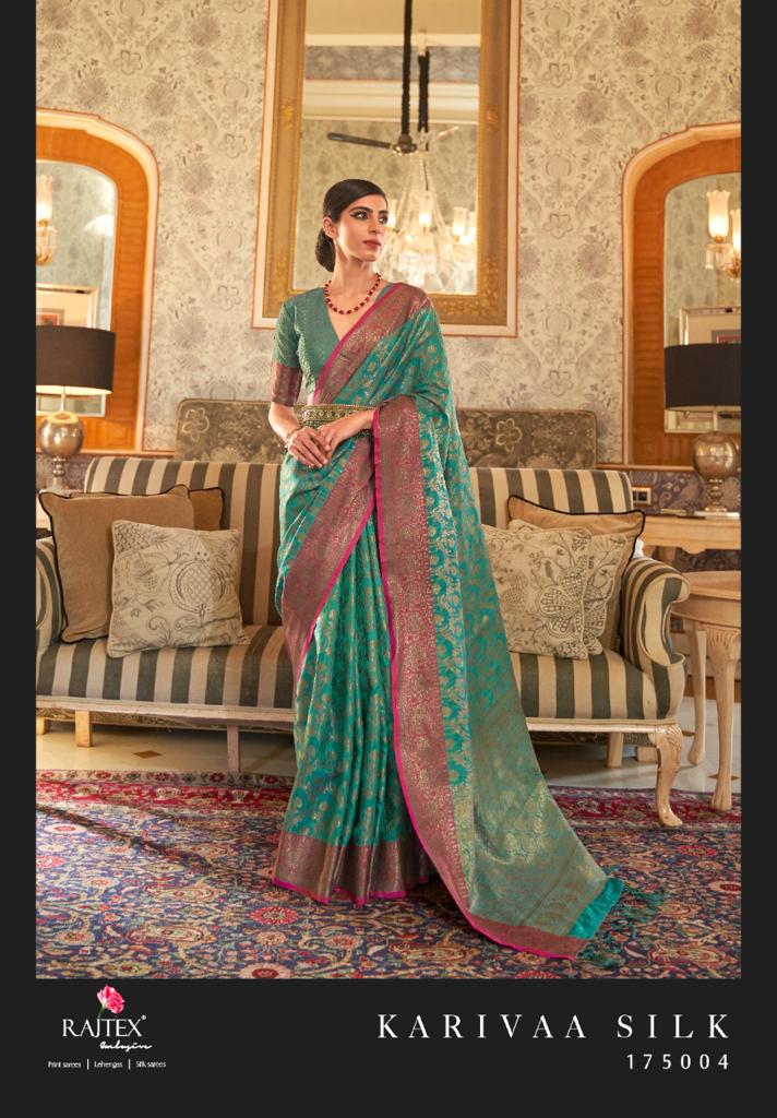 Rajtex Karivaa Silk Latest Fa Festive Wear Fabcy Saree Catalog